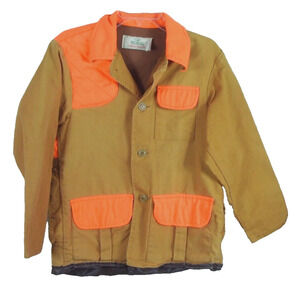 RedHead Duck Hunting Shirt Game Pouch Padded Shoulder Biege/ Orange‎ Mens Size S